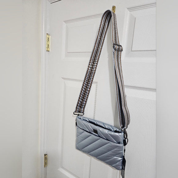 Think Royln Quilted Crossbody Bag – Pearl Ice Blue – NWT - Picture 2 of 16